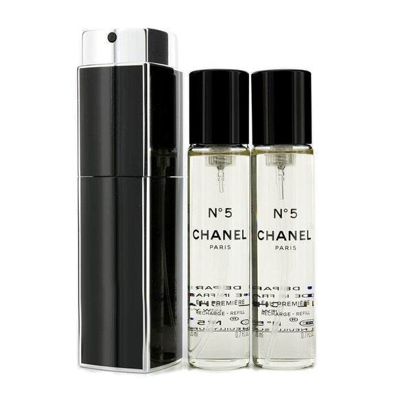Chanel No.5 Eau Premiere Eau De Parfum Purse Spray And 2 Refills 3x20m