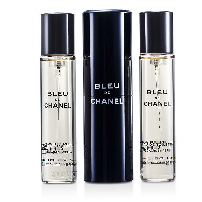 Chanel Bleu De Chanel Eau De Toilette Travel Spray & Two Refills 3x20m