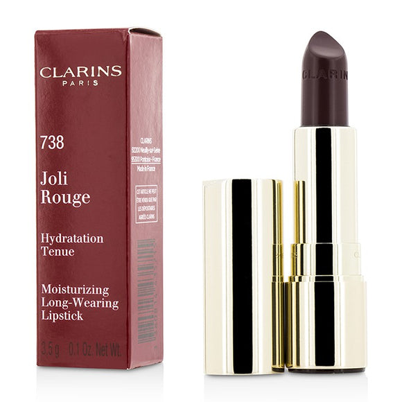 Clarins Joli Rouge (Long Wearing Moisturizing Lipstick) - # 738 Royal Plum 3.5g/0.1oz