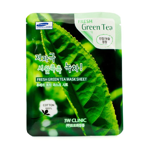 3W Clinic Mask Sheet - Fresh Green Tea 10pcs