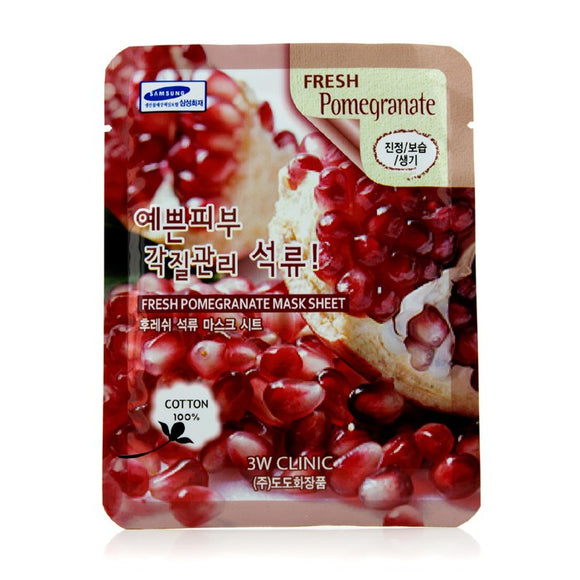 3W Clinic Mask Sheet - Fresh Pomegranate 10pcs
