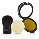 Menaji HDPV Anti-Shine Sunless Tan Kit: HDPV Anti-Shine Powder - T (Tan) 10g + Deluxe Kabuki Brush 1pc 2pcs
