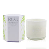 iKOU Eco-Luxury Aromacology Natural Wax Candle Glass - De-Stress (Lavender & Geranium) (2x2) inch