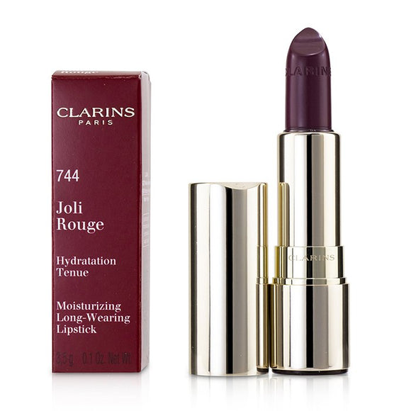 Clarins Joli Rouge (Long Wearing Moisturizing Lipstick) - # 744 Soft Plum 3.5g/0.1oz