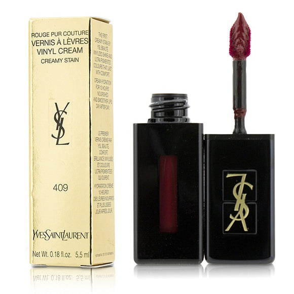 Yves Saint Laurent Rouge Pur Couture Vernis A Levres Vinyl Cream Creamy Stain - 409 Burgundy Vibes 5.5ml/0.18oz
