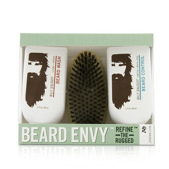 Billy Jealousy Beard Envy Kit: Beard Wash 88ml + Beard Control 88ml + brush 1pcs 3pcs