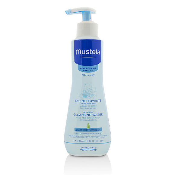 Mustela No Rinse Cleansing Water (Face & Diaper Area) - For Normal Skin 300ml/10.14oz