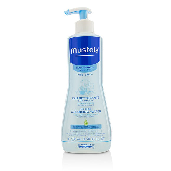 Mustela No Rinse Cleansing Water (Face & Diaper Area) - For Normal Skin 500ml/16.9oz