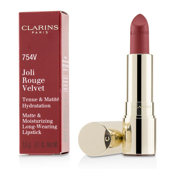 Clarins Joli Rouge Velvet (Matte & Moisturizing Long Wearing Lipstick) - # 754V Deep Red 3.5g/0.1oz
