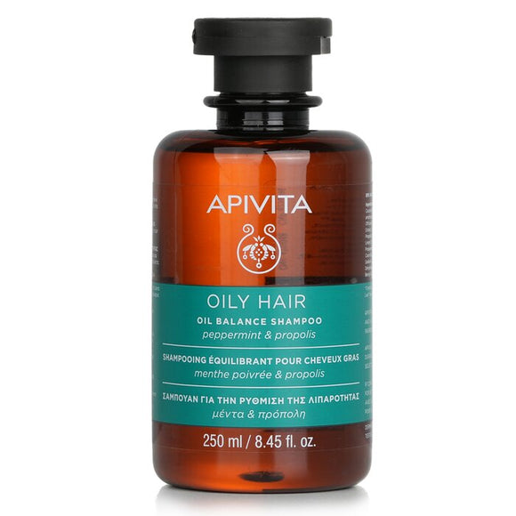 Apivita Oil Balance Shampoo with Peppermint & Propolis (For Oily Hair) 250ml/8.45oz