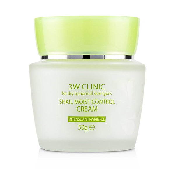 3W Clinic Snail Moist Control Cream (Intensive Anti-Wrinkle) - For Dry to Normal Skin Types 50g/1.7oz