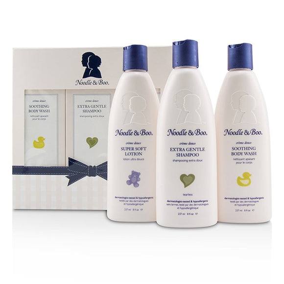 Noodle & Boo Starter Gift Set: Extra Gentle Shampoo 237ml/8oz Soothing Body Wash 237ml/8oz Super Soft Lotion 237ml/8oz 3pc