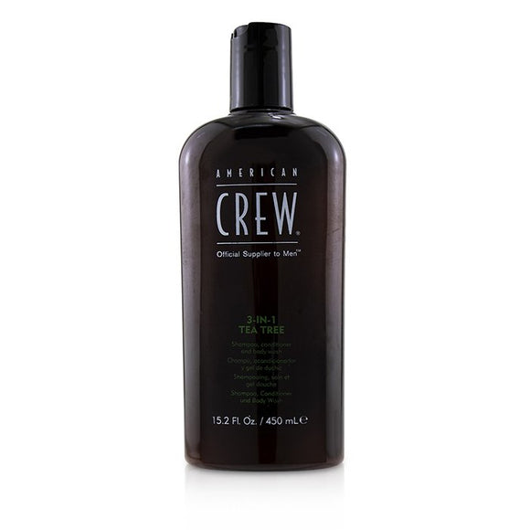 American Crew Men 3-IN-1 Tea Tree Shampoo, Conditioner and Body Wash 450ml/15.2oz