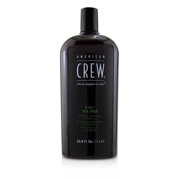 American Crew Men 3-IN-1 Tea Tree Shampoo, Conditioner and Body Wash 1000ml/33.8oz