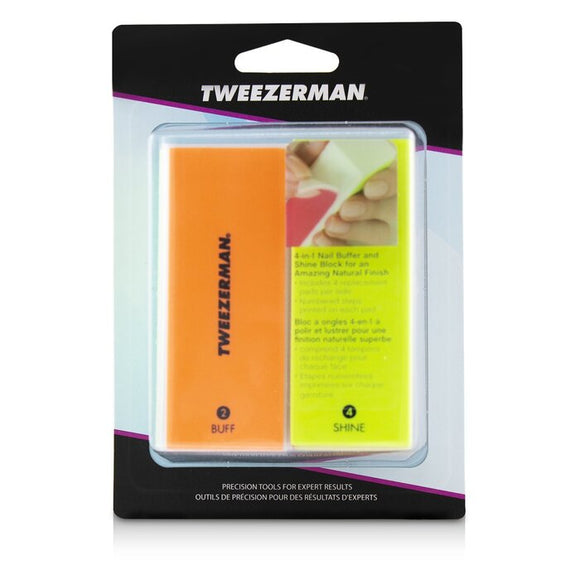 Tweezerman Neon Hot 4 In 1 File, Buff, Smooth & Shine Block -