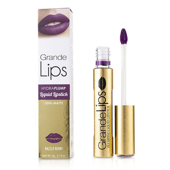 Grande Cosmetics (GrandeLash) GrandeLIPS Plumping Liquid Lipstick (Semi Matte) - # Razzle Berry 4g/0.14oz
