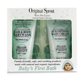 Original Sprout Baby's First Bath Kit: 1x Hair & Body Baby Wash 118ml + 1x Scrumptious Baby Cream 118ml + 1x Comb (For Babies & Up) 3pcs