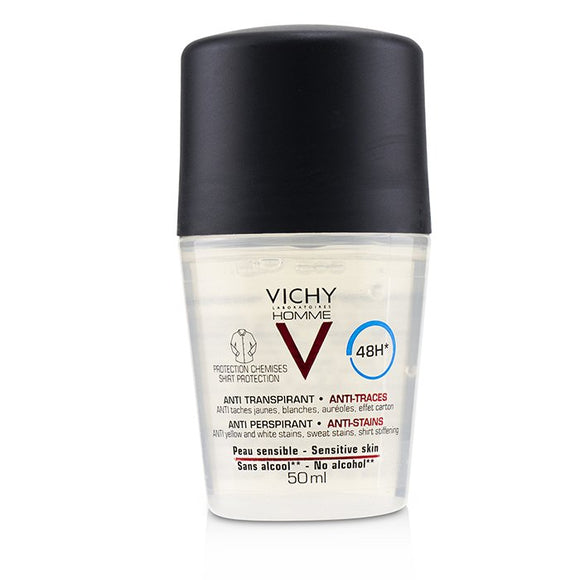 Vichy Homme 48H* Anti Perspirant & Anti-Stains (Shirt Protection) Roll-On (For Sensitive Skin) 50ml/1.69oz