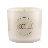iKOU Essentials Aromatherapy Natural Wax Candle Glass - Joy (Australian White Flannel Flower) (2x2) inch