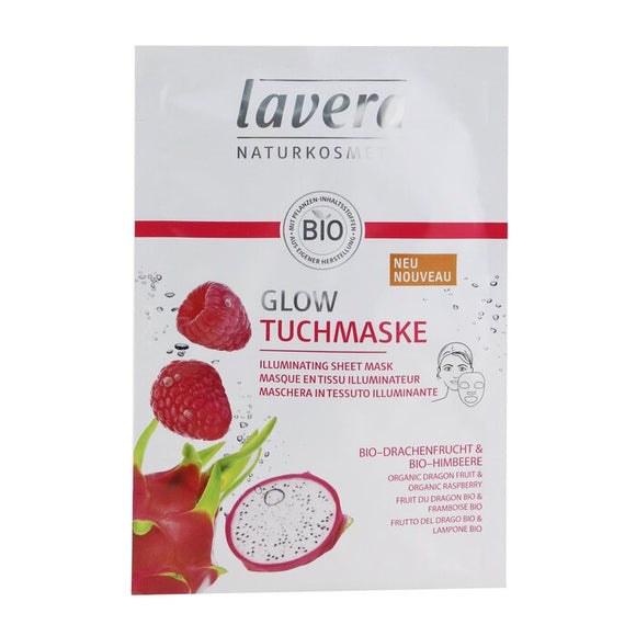 Lavera Sheet Mask - Illuminating (With Organic Dragon Fruit & Organic Raspberry) 1sheet