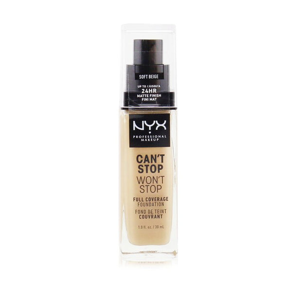 NYX Can't Stop Won't Stop Full Coverage Foundation - Soft Beige 30ml/1oz