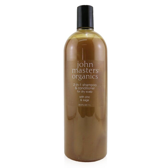 John Masters Organics 2-in-1 Shampoo & Conditioner For Dry Scalp with Zinc & Sage 1000ml/33.8oz