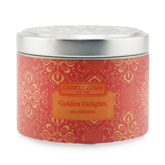 The Candle Company (Carroll & Chan) 100% Beeswax Tin Candle - Golden Delights (8x6) cm