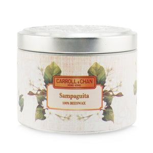 The Candle Company (Carroll & Chan) 100% Beeswax Tin Candle - Sampaguita (8x6) cm