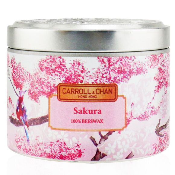 The Candle Company (Carroll & Chan) 100% Beeswax Tin Candle - Sakura (8x6) cm