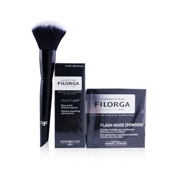 Filorga Flawless Bareskin Effect Active Make Up Kit (1x Primer + 1x Translucent Powder + 1x Make Up Brush) 3pcs