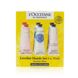 L'Occitane Lovelier Hands Set: 2xRose Hand Cream 30ml+2x Shea Butter Hand Cream 3ml+2x Cherry Blossom Hand Cream 30ml 6x30ml/1oz
