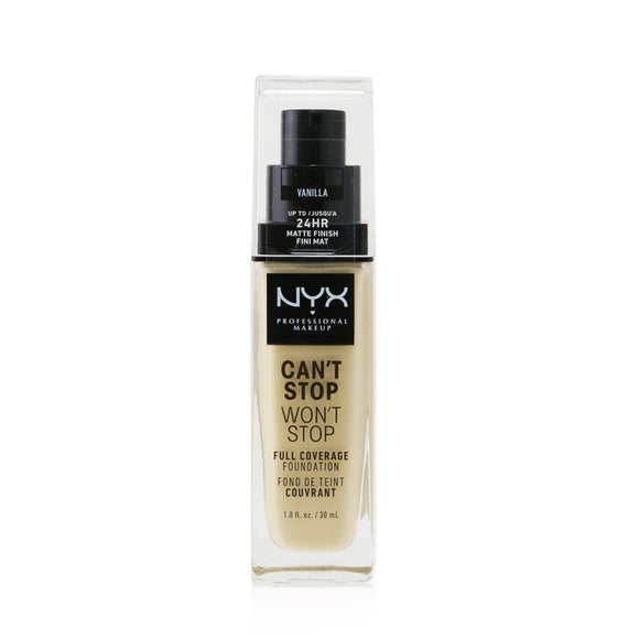 NYX Can't Stop Won't Stop Full Coverage Foundation - Vanilla 30ml/1oz