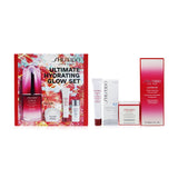 Shiseido Ultimate Hydrating Glow Set: Ultimune Power Infusing Concentrate 30ml + Moisturizing Gel Cream 10ml + Eye Concentrate 5ml + SPF 42 Sunscreen 7ml 4pcs