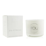 iKOU Essentials Aromatherapy Natural Wax Candle Glass - De-Stress (Lavender & Geranium) 100177 (2x2) inch