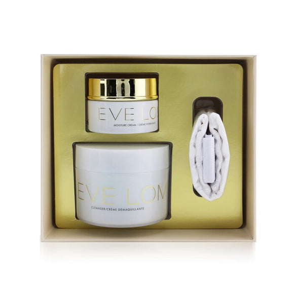 Eve Lom Begin & End Gift Set: Cleanser 200ml/6.8oz + Moisture Cream 50ml/1.6oz + Muslin Cloth 3pcs