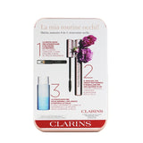 Clarins Wonder Perfect Mascara 4D Set: Mascara 8ml + Instant Eye Make Up Remover 30ml + Mini Crayon Khol 3pcs