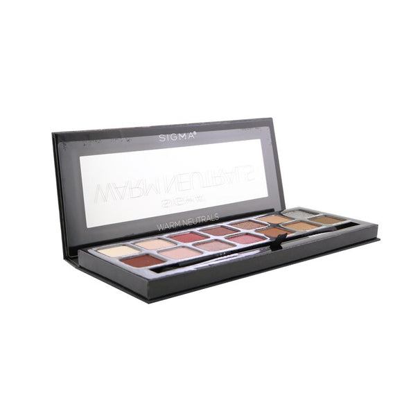 Sigma Beauty Warm Neutrals Eyeshadow Palette (14x Eyeshadow + 1x Dual Ended Brush) 19.04g/0.67oz