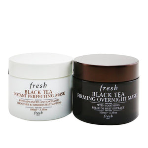 Fresh Black Tea Age-Delay For Night &amp; Day Set: Black Tea Instant Perfecting Mask 100ml + Black Tea Firming Overnight Mask 100ml 2x100ml/3.3oz