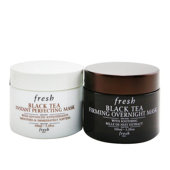 Fresh Black Tea Age-Delay For Night & Day Set: Black Tea Instant Perfecting Mask 100ml + Black Tea Firming Overnight Mask 100ml 2x100ml/3.3oz