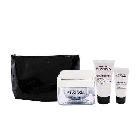 Filorga Anti-Ageing Revolution Gift Set (Limited Edition): 1x NCEF-Reverse Cream 50ml + 1x NCEF-Night Mask 15ml + 1x NCEF-Intensive Serum 7ml +1bag 3pcs+1bag