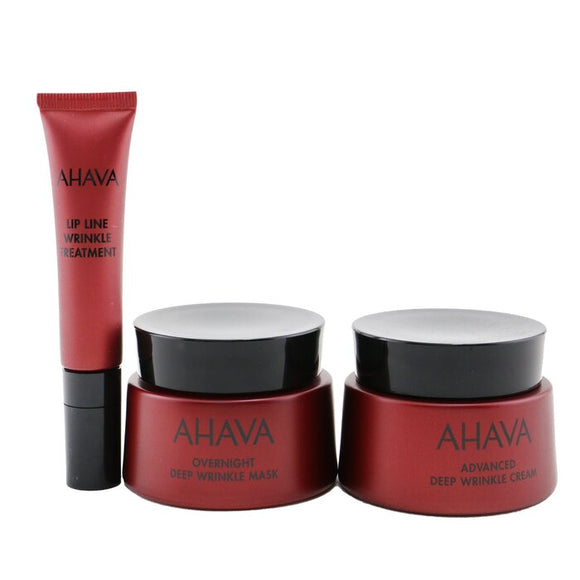 Ahava The Power of Love Apple Of My Eye Set: Deep Wrinkle Cream 50ml+ Deep Wrinkle Mask 50ml+ Lip Wrinkle Treatment 15ml+ Bag 3pcs+1bag