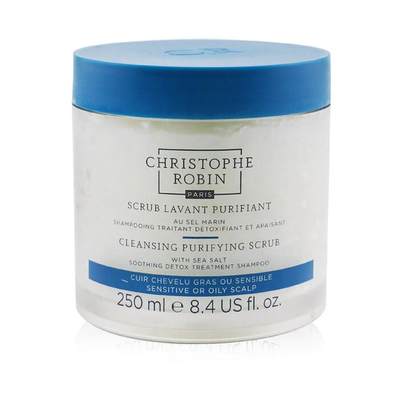 Christophe Robin Cleansing Purifying Scrub with Sea Salt (Soothing Detox Treatment Shampoo) - Sensitive or Oily Scalp 250ml/8.4oz