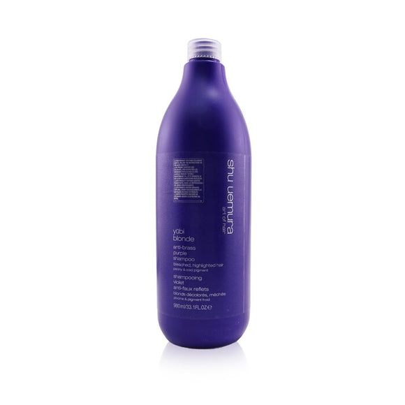 Shu Uemura Yubi Blonde Anti-Brass Purple Shampoo - Bleached, Highlighted Hair (Salon Size) 980ml/33.1oz