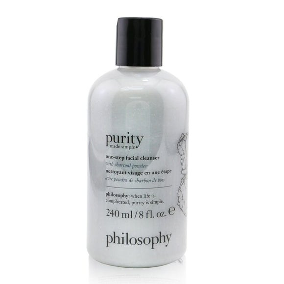 Philosophy Purity Made Simple - One Step Facial Cleanser with Charcoal Powder (Normal to Dry Skin) 240ml/8oz