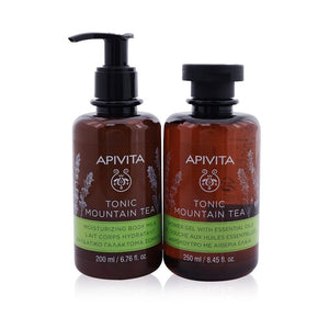 Apivita Uplift Your Mood Toning &amp; Revitalization Set: Tonic Mountain Tea Shower Gel 250ml+ Tonic Mountain Tea Body Milk 2pcs