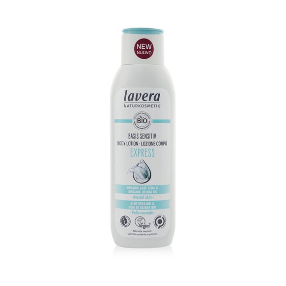 Lavera Basis Sensitiv Express Body Lotion With Orgnic Aloe Vera & Organic Jojoba Oil - For Normal Skin 250ml/8.7oz