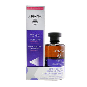 Apivita Hair Loss Lotion with Hippophae TC &amp; Lupine Protein 150ml (Free: Men's Tonic Shampoo with Hippophae TC &amp; Rosemary - For Thinning Hair 250ml) 2pcs