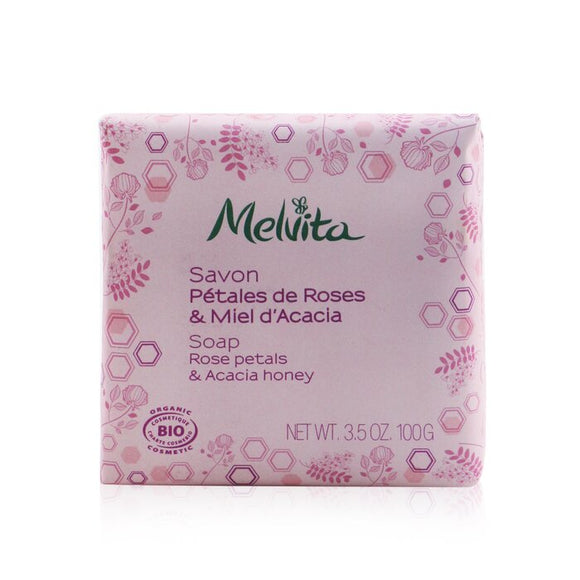 Melvita Rose Petals & Acacia Honey Soap 100g/3.5oz