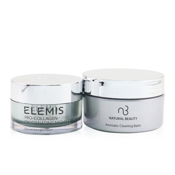 Elemis Pro-Collagen Oxygenating Night Cream 50ml (Free: Natural Beauty Aromatic Cleaning Balm 125g) 2pcs