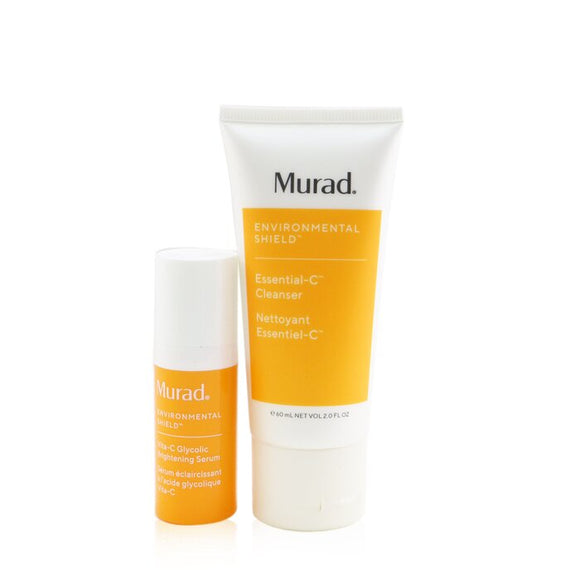 Murad Murad Skin Clinic Glow Anywhere With Murad Set: Environmental Shield Essential-C Cleanser 60ml + Environmental Shield Vita-C Glycolic Brightening Serum10ml 2pcs